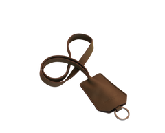Der Schlüsselring: Leder - Cognac - Langer Riemen (45 cm)