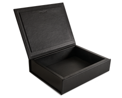 Die Buchbox: Überschüssiges Leder - Schwarz - Mittel