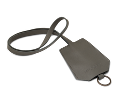 Der Schlüsselring: Überschüssiges Leder - Grau - Langer Riemen (45 cm)