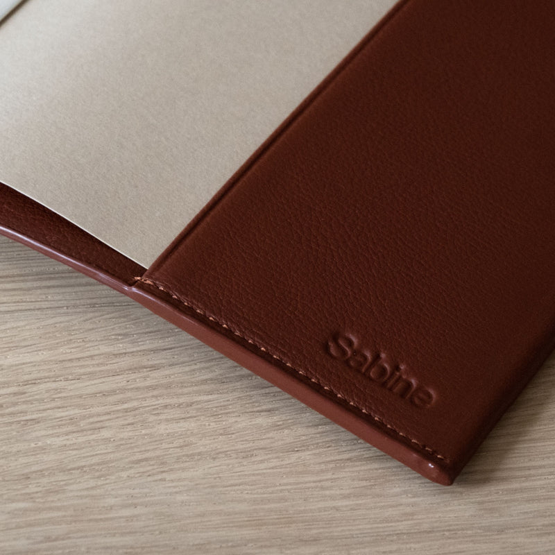 Das Notizbuch: Leder mit Öko-Tex-Zertifikat - Terrakotta - A5
