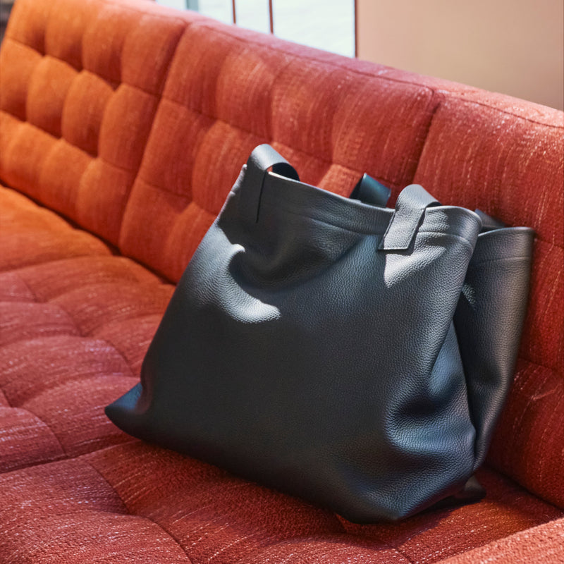 Die Mega-Totebag: Überschüssiges Leder - Schwarz - Mega