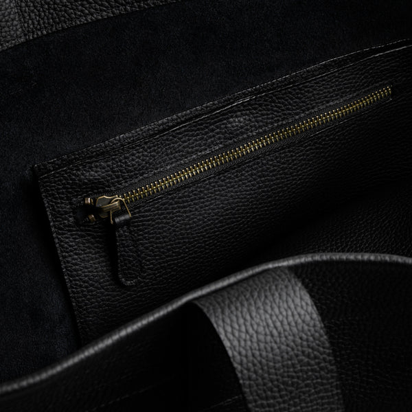 Die Mega-Totebag: Überschüssiges Leder - Schwarz - Mega