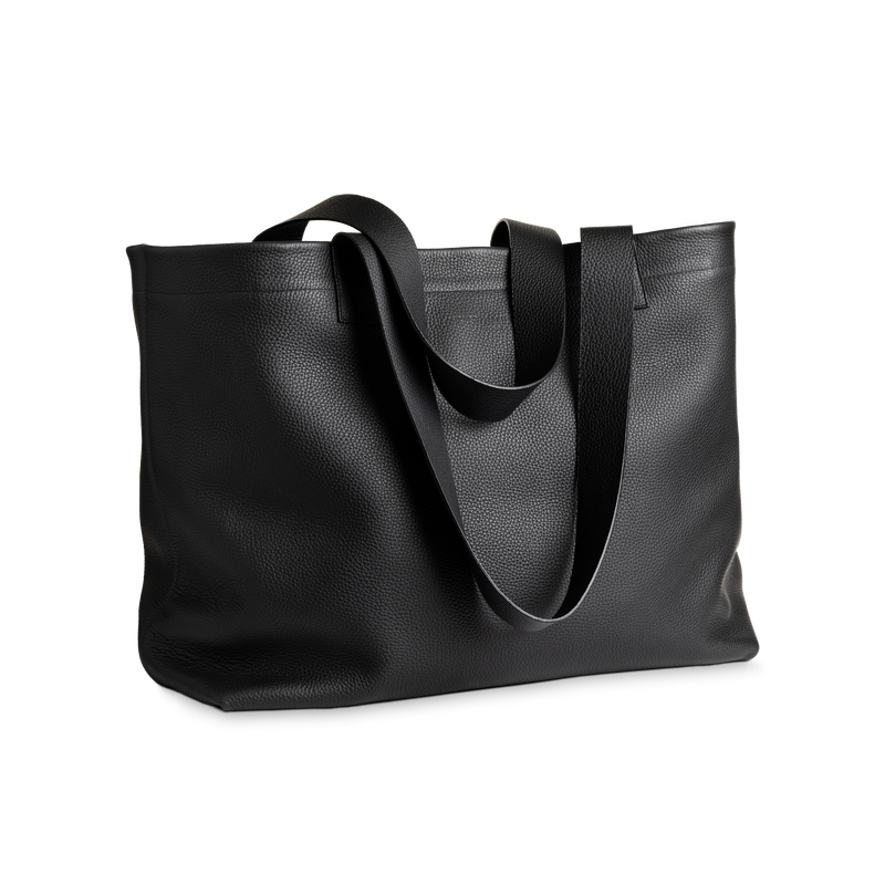 Die Mega-Totebag: Überschüssiges Leder - Schwarz - Mega