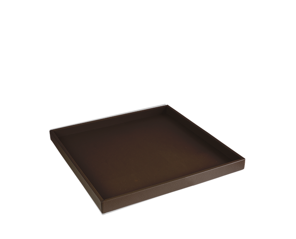Das Serviertablett - Leder - Tobacco - Klein