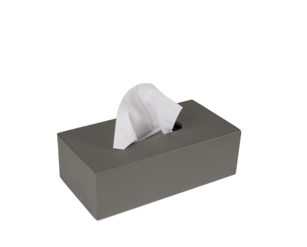 Das Kleenex-Halter: Leder - Grau - Einheitsgröße