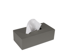 Das Kleenex-Halter: Leder - Grau - Einheitsgröße