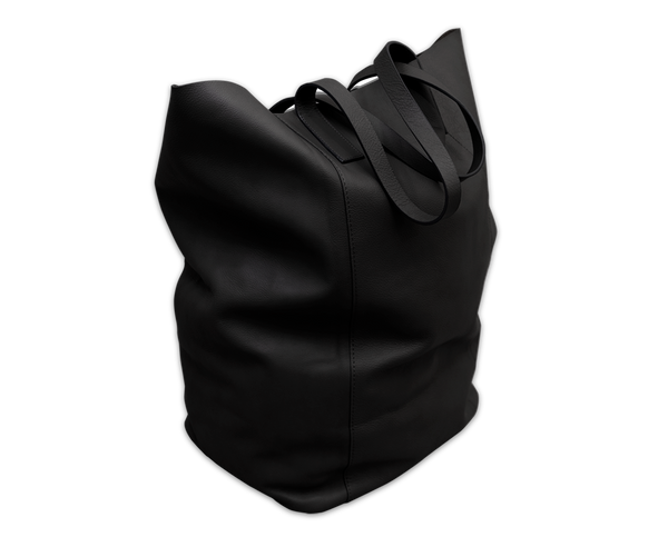 Die Mega-Totebag: Überschüssiges Leder - Schwarz - Mega