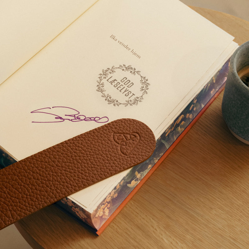 Das Lesezeichen & Sara Blaedel Buch: Leder - Cognac - Einheitsgröße