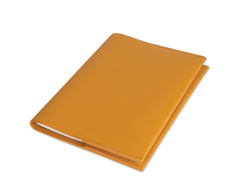 Das Notizbuch: Leder mit Öko-Tex-Zertifikat - Safrangelb - A5