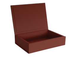 Die Buchbox: Leder mit Öko-Tex-Zertifikat - Terrakotta – Groß
