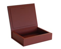 Die Buchbox: Leder mit Öko-Tex-Zertifikat - Terrakotta – Medium