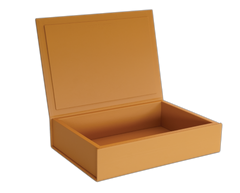 Die Buchbox: Leder mit Öko-Tex-Zertifikat - Safrangelb – Groß