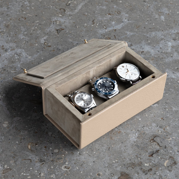 Die Uhrenbox: Hellbraun - Klein
