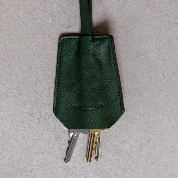 Der Schlüsselring: Leder mit Öko-Tex-Zertifikat - Kaktusgrün - Langer Riemen (45 cm)