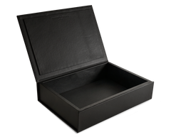 Die Buchbox: Überschüssiges Leder - Schwarz - Groß