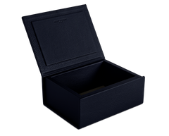Die Buchbox: Leder - Marineblau - Fusion
