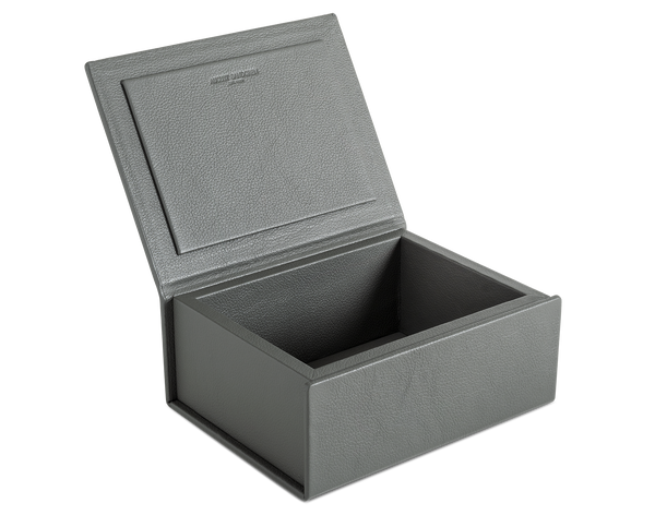 Die Buchbox: Überschüssiges Leder - Grau - Fusion