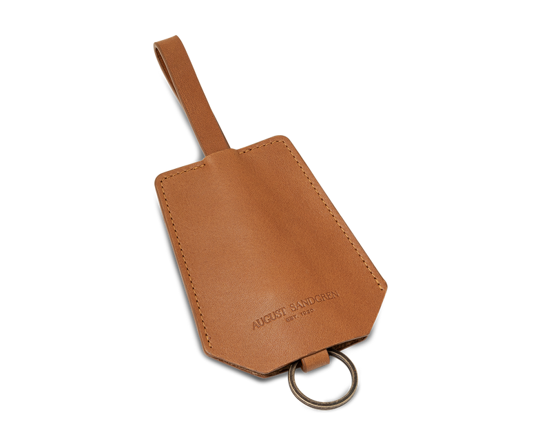Der Schlüsselring: Überschüssiges Leder - Cognac - Kurzer Riemen (15 cm)