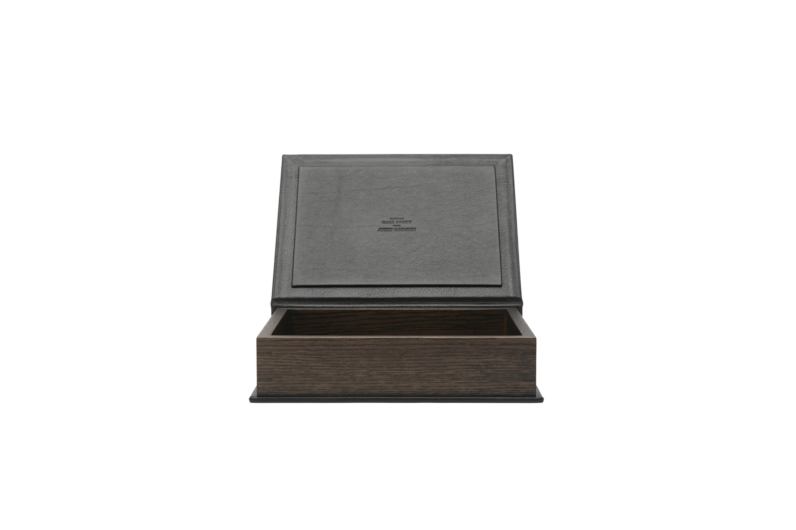 Die N-BB01 Buchbox: Eiche und Leder - Rauch – Medium