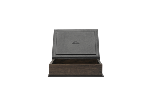 Die N-BB01 Buchbox: Eiche und Leder - Rauch – Medium
