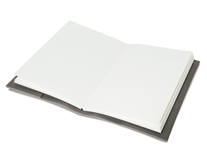 Das Notizbuch: Überschüssiges Leder - Grau - A5